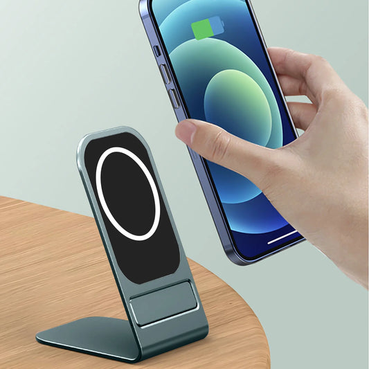 Wireless Charging Station - Compatible with Ios & Android, Wireless Charger for Smartphones 5W Fast Charging Multiple Smart Safety Protections Magnetic Wireless Charger Stand