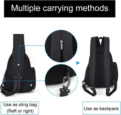 Camera Bag Sling Backpack, Camera Case Backpack with Tripod Holder for DSLR/SLR Mirrorless Cameras (Canon Nikon Sony Pentax) Black