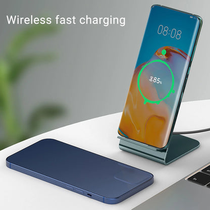 Wireless Charging Station - Compatible with Ios & Android, Wireless Charger for Smartphones 5W Fast Charging Multiple Smart Safety Protections Magnetic Wireless Charger Stand