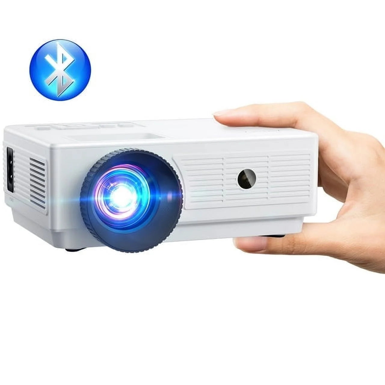 Mini Projector 1080P Portable Projector, Compatible with Ios/Android/ Windows/Tv/Hdmi/Usb White 1PC